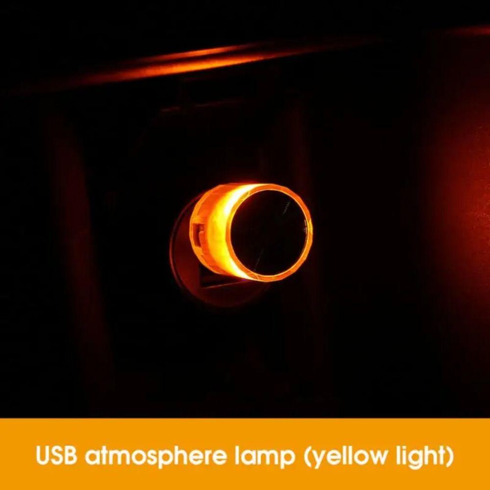 

Multicolor Car Ambient Light Colorful Flashing LED Light Universal Atmosphere Lamp Yellow