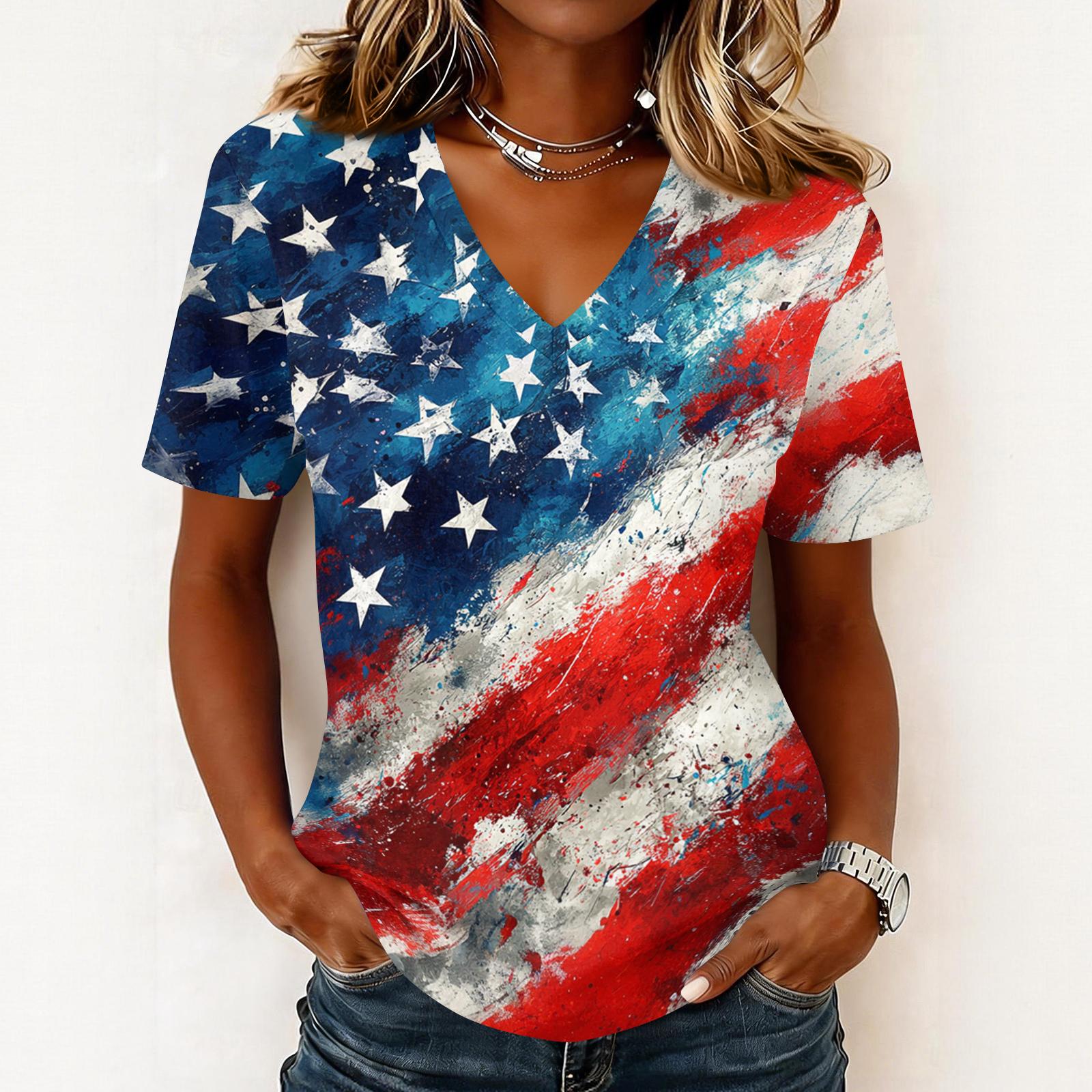 Womens Long Sleeve Tops Long Sleeve Shirts for Women Long Sleeve Going Out Tops for Women Long Sleeve T Shirt Women V Neck Printed Casual Shirt L