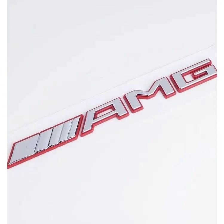 New 3D ABS Car Rear Trunk Badge AMG Letters Sticker For Mercedes Benz AMG A B C E G CLA W176 W205 W177 C63 C63S E53 GT SLK C260L