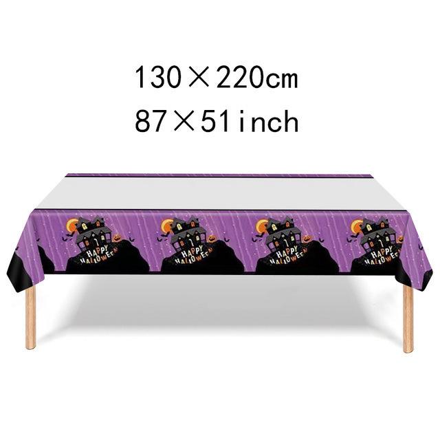 Halloween Character Waterproof PE Tablecloth for Indoor Party Decoration