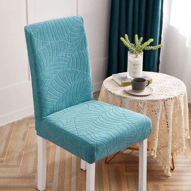 1Pcs Jacquard Stretch Chair Cover Waterproof Anti-Dirty Seat Cover For Kitchen Banquet Birthday Party  Dining