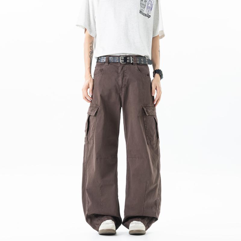 Lässige elastische Cargohosen Herren Sommer Dünn Locker Gerade Beine Bequem Stretch