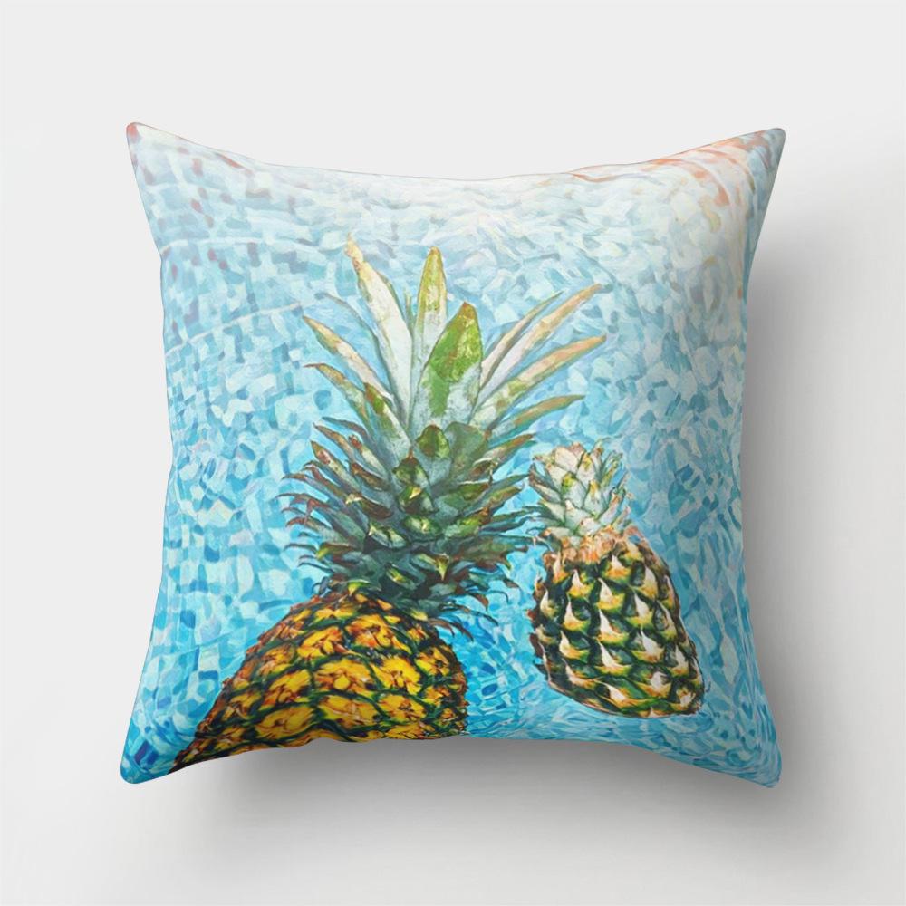 Sea Waves Beach Pillowcase Office Cushion Creative Home Car Lumbar Cushion Cover Sea View Pillow Cover Pillow Case 45X45Cm Seat