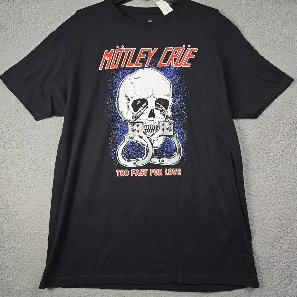 

MOTLEY CRUE SHIRT MENS Extra Large XL BLACK Heavy Metal Music Rock Concert NWT M