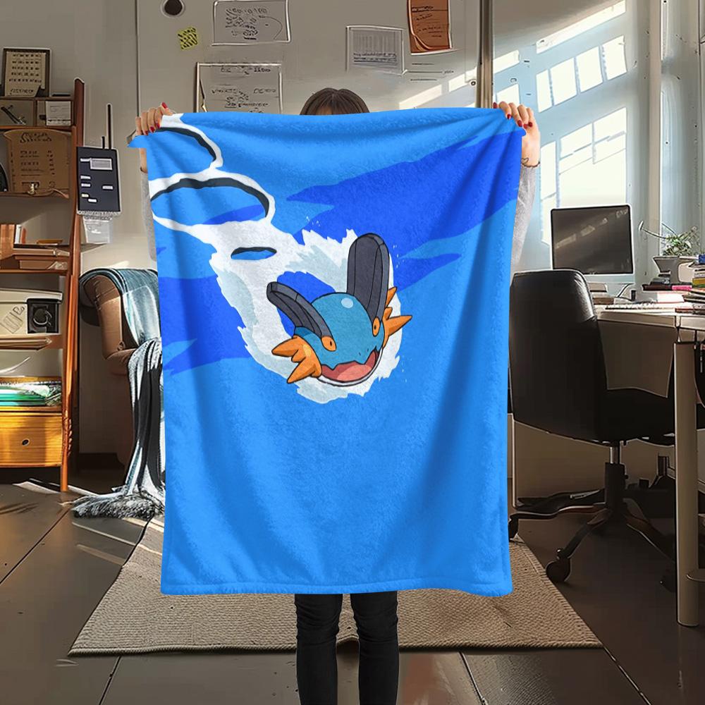 Coperta in Flanella con Stampa Swampert, Alta qualità Confortevole per Tutte le Stagioni, Decorazione per la Casa, Calore e Comfort