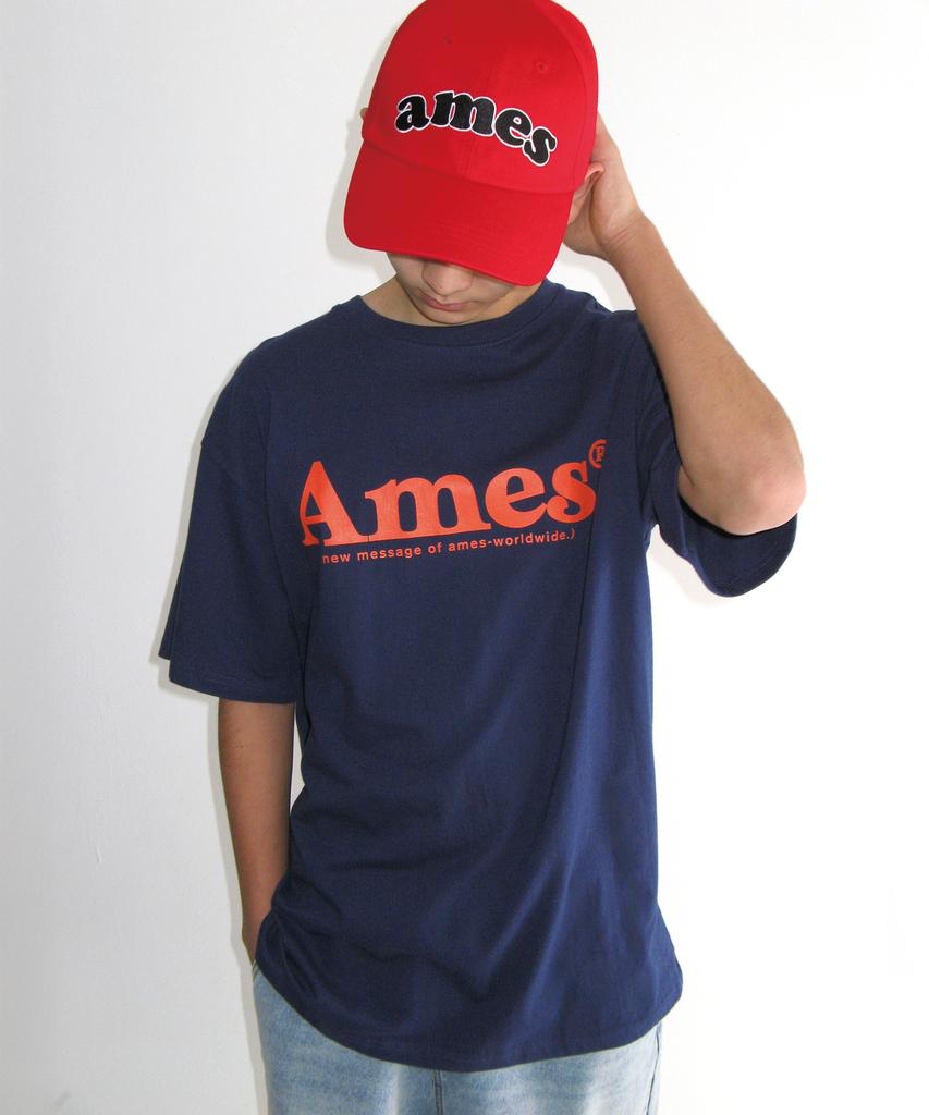 AMES-WORLDWIDE Ames Arch Ball Cap Red