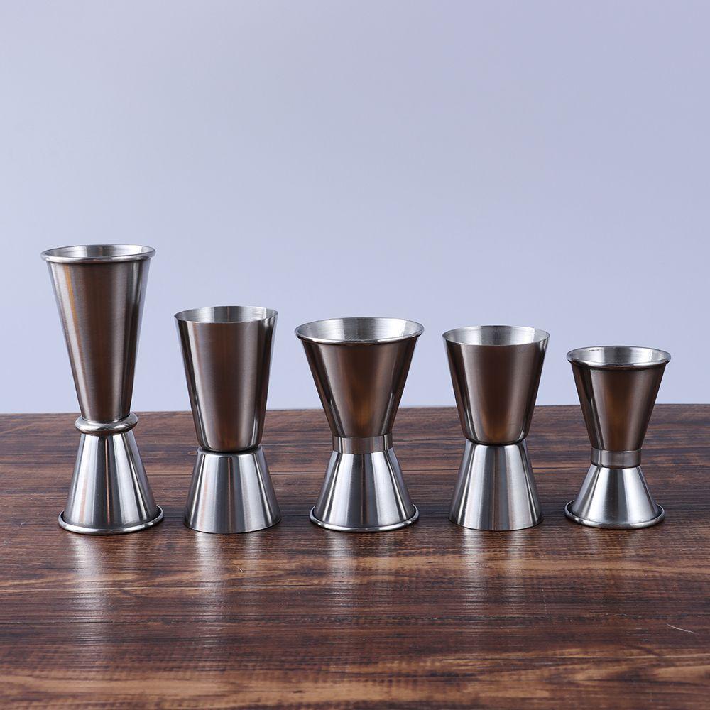 Stainless Steel Measuring Cups 15/30 25/50 20/40 30/50ml Bar Party Wine Cocktail Shaker Dual Shot Jigger Liquid Drinks DIY Tool