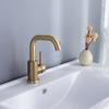 304 Stainless Steel Black/Brushed Gold Hot And Cold Water Mixer Tap Bathroom Basin Washing Table Rotating Basin Faucet Crane