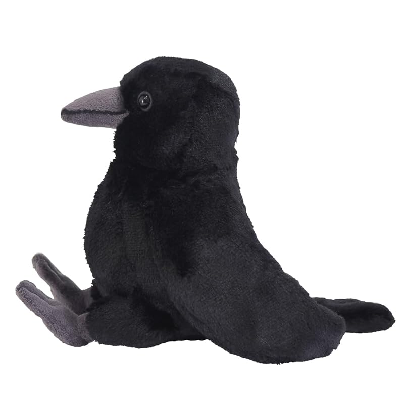 SunLemon Fluffy's Crow S 12 x 20 x 15cm Plush Bird Crow Animal P-9562