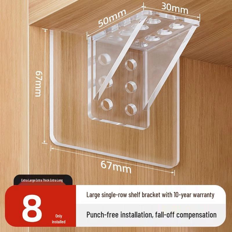 Triangular Cabinet Shelf Support Bracket – Punch-Free Fixing and Layering System