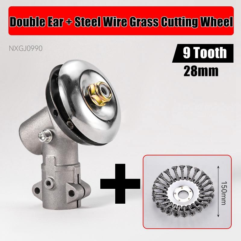 26mm/28mm 9 Tooth Trimmer Gearbox Gearhead Brushcutter Grass Trimmer Replace Gear Head Lawn Mower Parts Gardening Tool