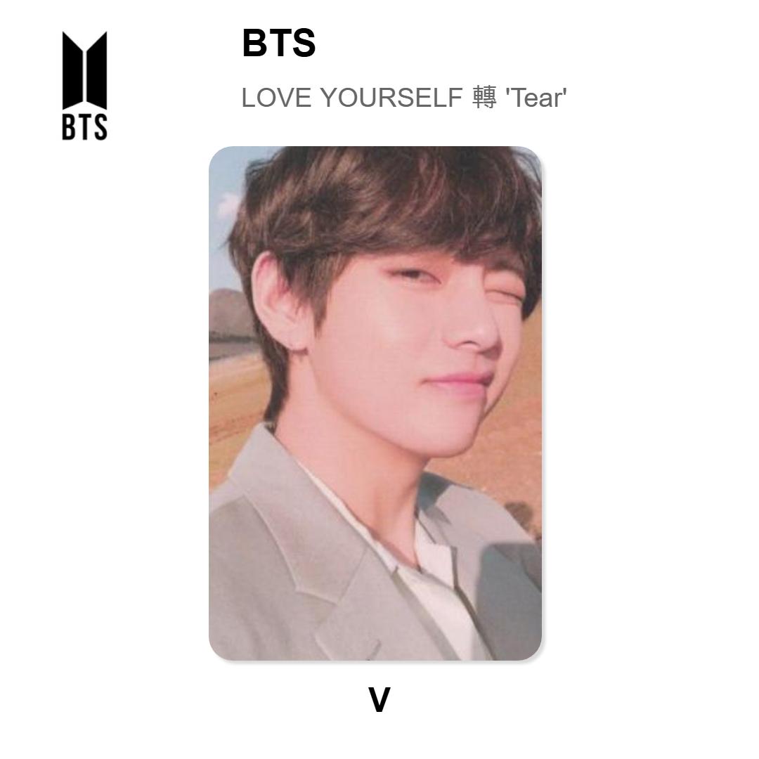 Официальная фотокарточка BTS LOVE YOURSELF  Tear  V 03