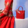 Red Bag 2025 New High-end Wedding Bag Bridal Wedding Portable Tote Usually Available Bridesmaid Bag