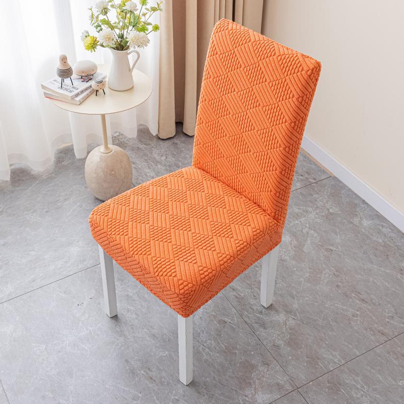 Chair Cover Universal Four Seasons Dining Table Stool Cover Backrest Integrated Protective Cover Knitted Elastic Chair Cover
