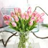 6 teile/los Künstliche Blumen Bouquet Mini Tulpe Hochzeit Braut Brautjungfer Hortensien Floral Party Decor