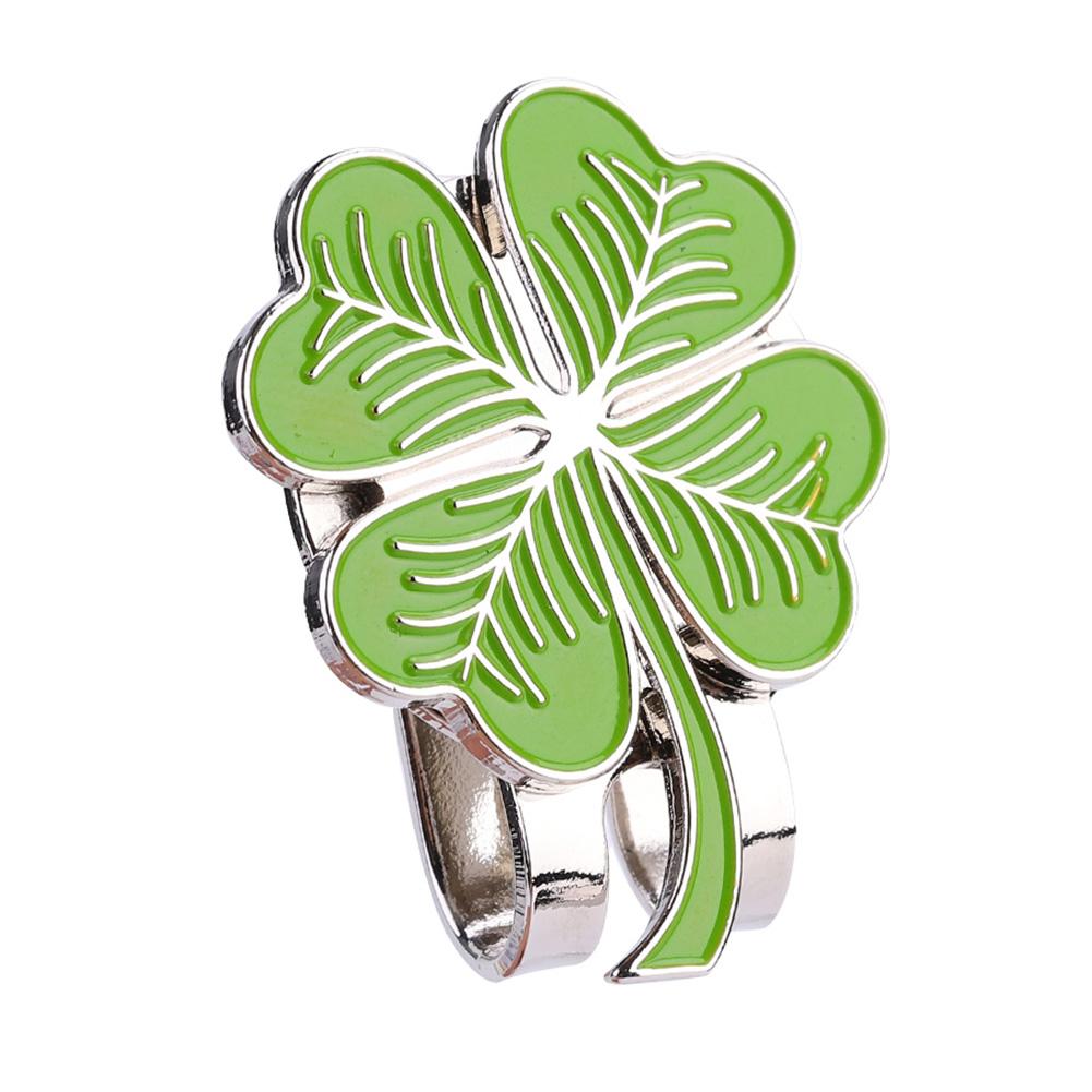 Magnetic Golf Cap Clip Clover Hat Clamp Metal Ball Marker Outdoor Sports Accessory