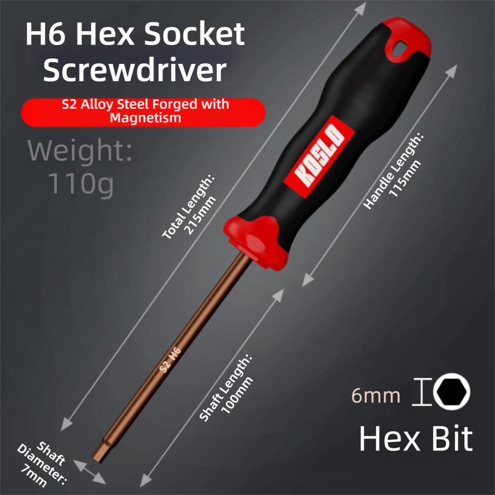 New Internal Hex Hexagonal Screwdriver Straight Shank Extended Length Maintenance Tool H2.5/4mm Hand Tool
