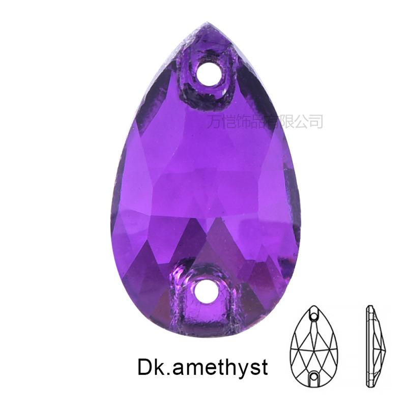 

Стеклянная темно-фиолетовая флуоресцентная дрель ручной работы, специальная форма конского глаза, капля воды, неоновая, плоское дно, сшитая вручную, бижутерия своими руками, аксессуары для багажа 7x12mm 36pcs