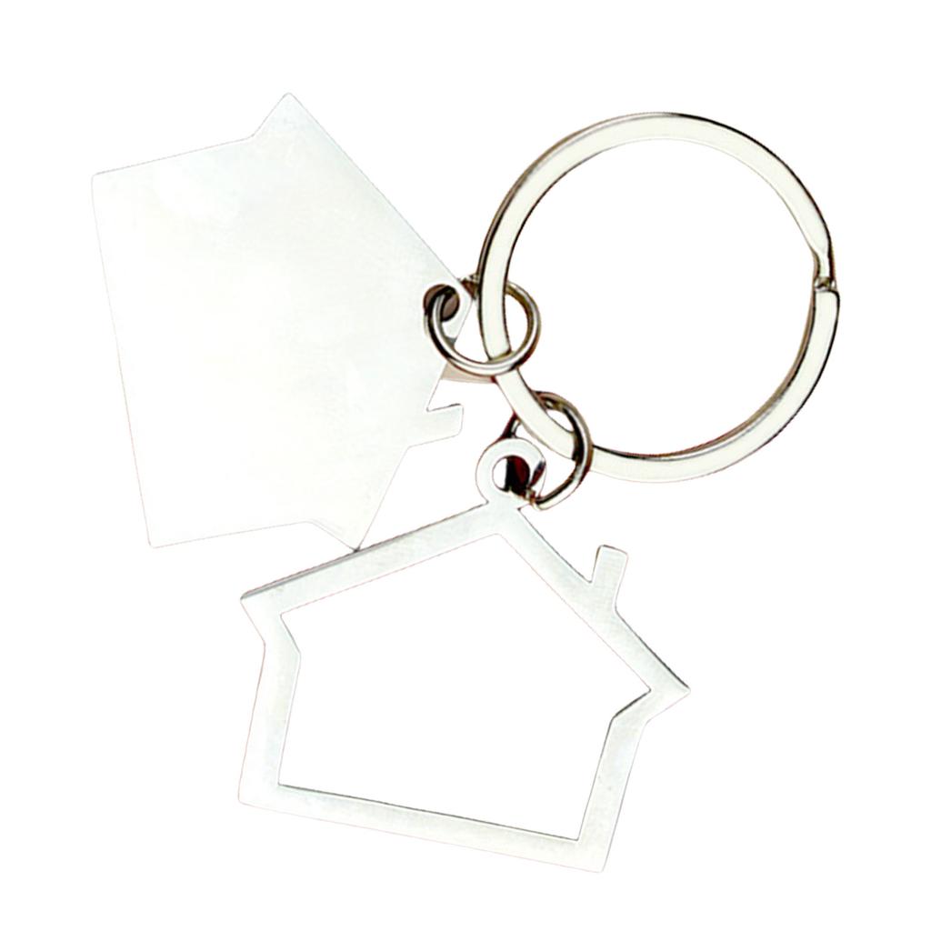 Doppelschichtiges Hausdesign Schlüsselanhänger Modern Künstlerisch Legierung Hausförmiger Schlüsselring Für Hausbesitzer Und Zum Verschenken