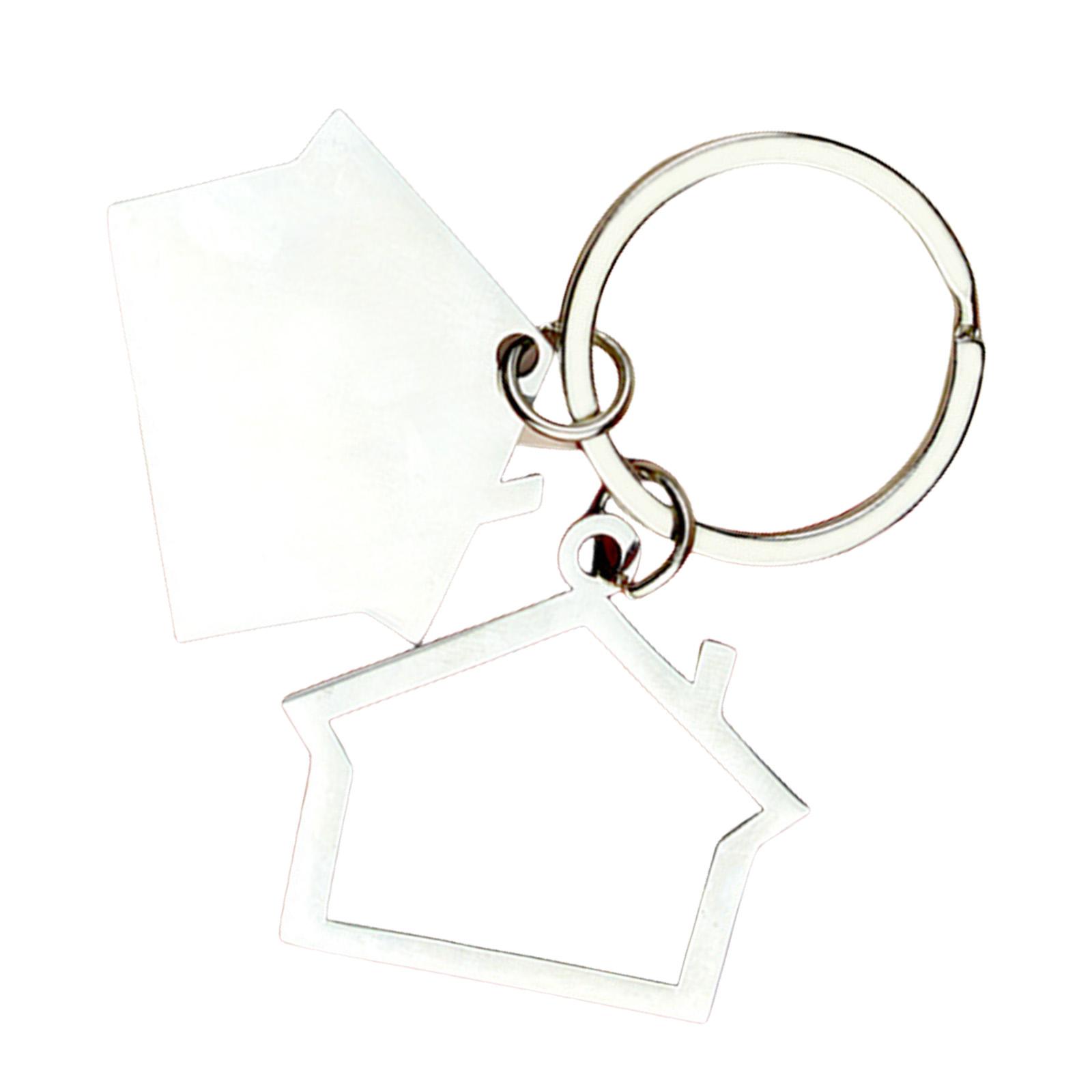 

Двухслойный брелок с дизайном дома, современный художественный брелок в форме дома из сплава для домовладельцев и для подарка