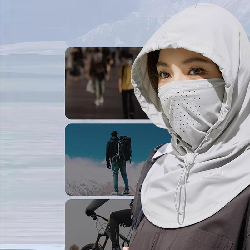 Sun Hat With Back Hole Breathable Ice Silk Sun Protection Face Guard Hat Neck Gaiter Upf 50+ For Women Outdoor Cycling Hood