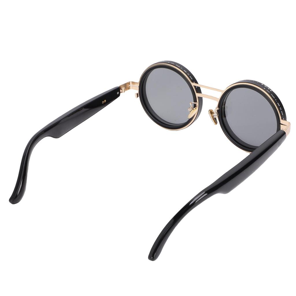 AI Smart Translation Glasses Grey Round Adjust Le Lens   Wireless 114 Language Translator Sunglasses
