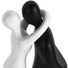 Passionate Lover Hugging Couple Figure | Beautiful Home Decor - (Set of 2, White Black),Brass, Love