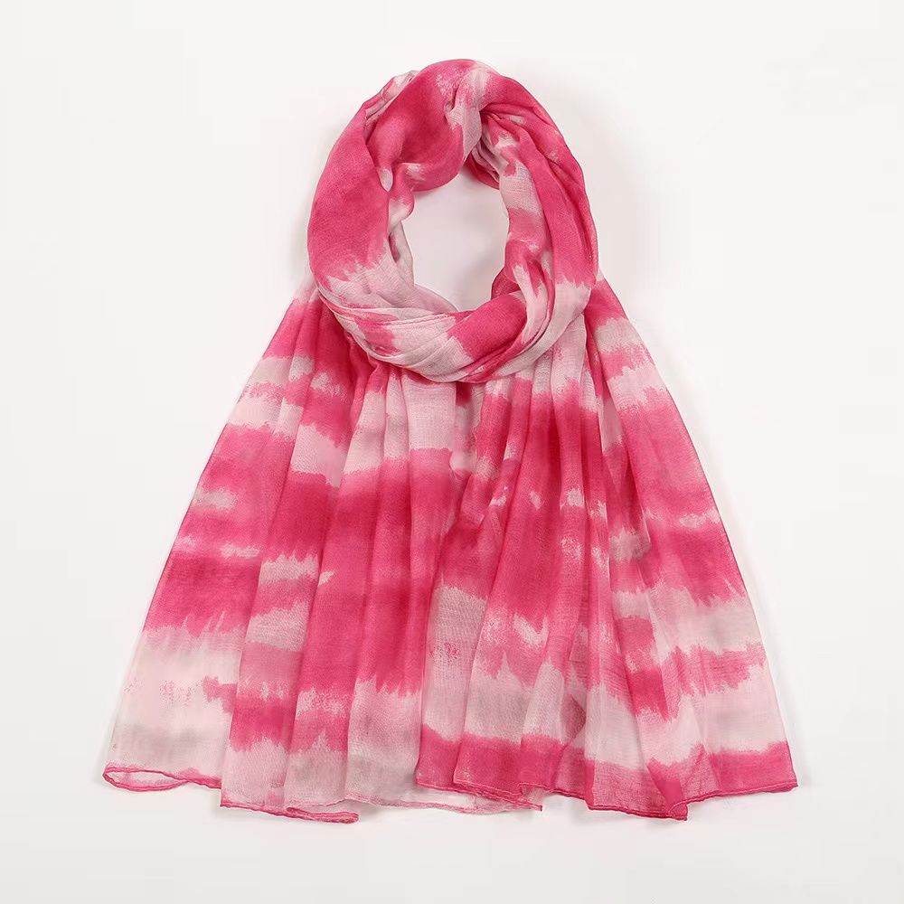 Eșarfă de protecție solară Eșarfă lungă versatilă Șal Gradient Stil subțire Primăvară și Toamnă Imprimeu Tie Dye