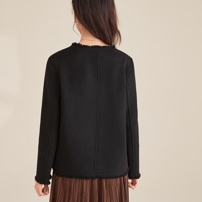 Women's Elegant 100% Wool Double-Faced Short Coat