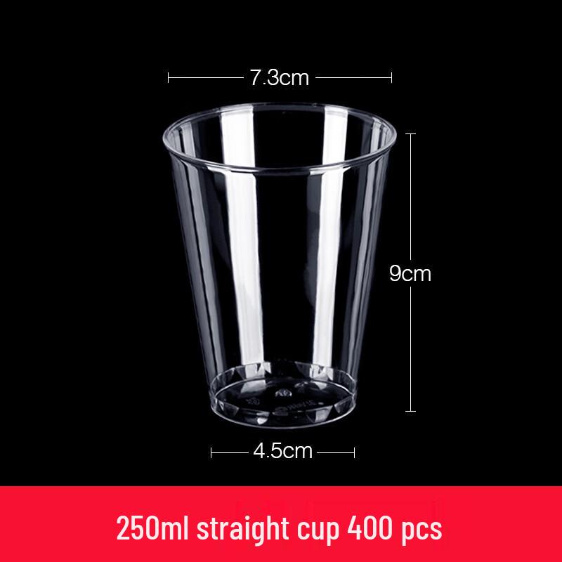 Lantuan 250ml Thickened Disposable Plastic Tasting Cups, 400 Count