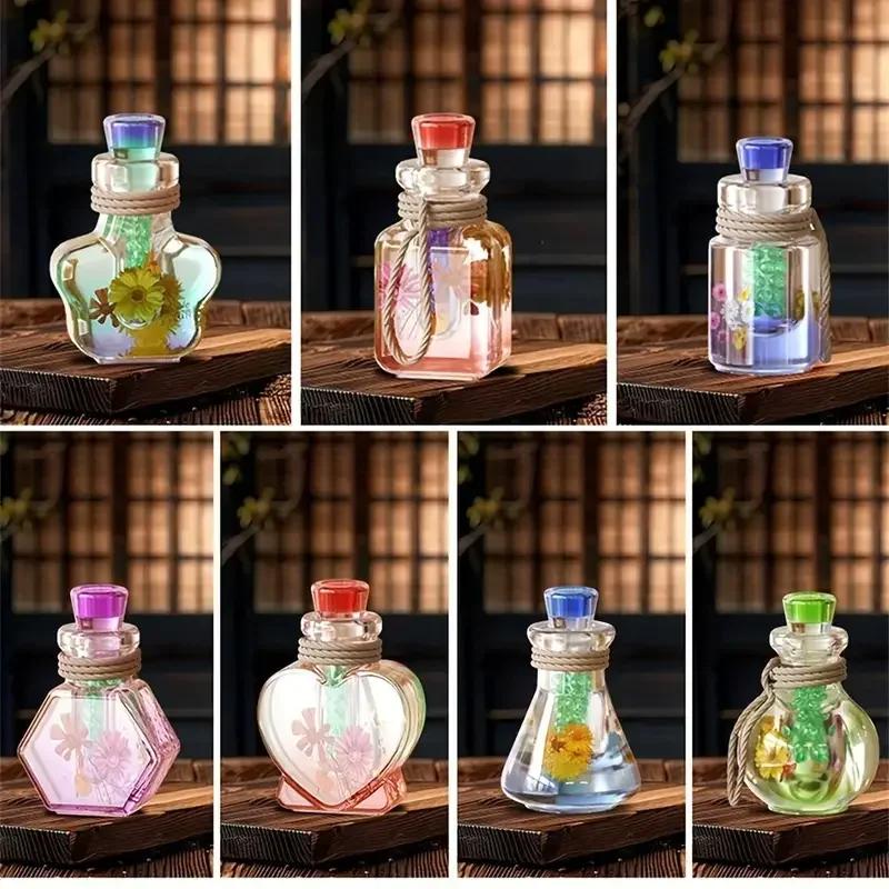 7pcs Magic Bottle Drift Bottle Making Kit,Used for Drip Glue Resin Plaster Making Silicone Mold, Suitable for Making Unique Pend