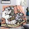 1pz Coperta in Flanella con Stampa del Gatto Simon, Alta Qualità per Tutte le Stagioni, Decorazione per la Casa, Calore e Comfort, Perfetta per Regali di Natale