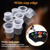 DM 100PCS Disposable Tattoo Ink Cups Plastic Pigment Clear Holder Container Caps Tattoo Permanent Makeup Microblading Supply
