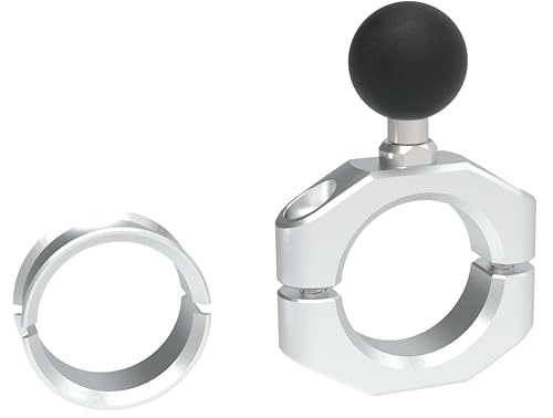 SYGN HOUSE Motorcycle Mounting System, Second Base Part, Pipe Clamp Base, Calm Silver, Small (22.2mm/1 inch), 00082998