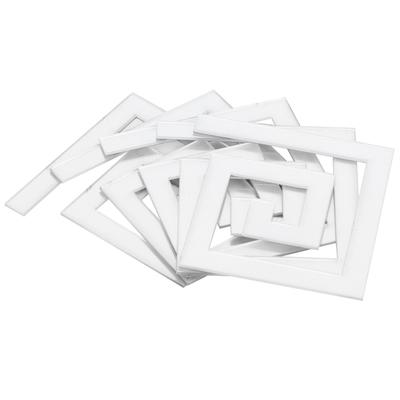 10 szt. 5x5CM DIY Naklejka lustrzana na linię talii Nowoczesne akrylowe naklejki ścienne do salonu Srebrne