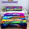 3PC Custom Name "Supra Mustang Dreams" Bedding Set Printed Bedding Set Duvet Cover Closure Includes 1 Duvet Cover & 2 Pillowcases for All Seasons Bedr