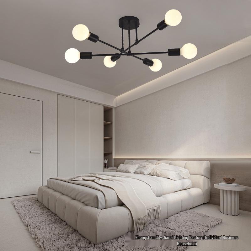 Nordic Magic Ball Multi-Branch Iron Chandelier for Bedroom Ceiling