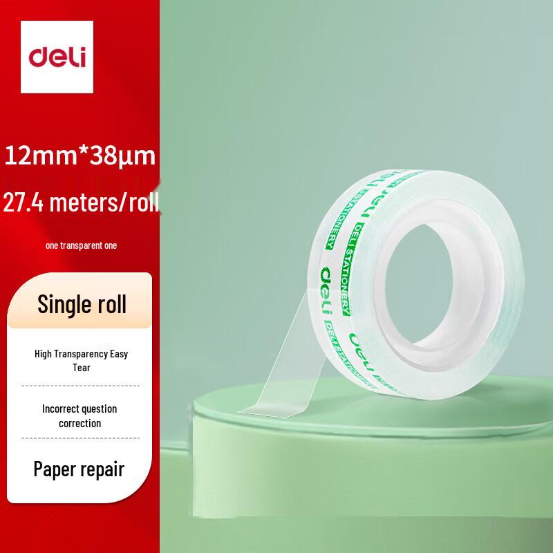 Deli Easy-Tear Transparent Tape