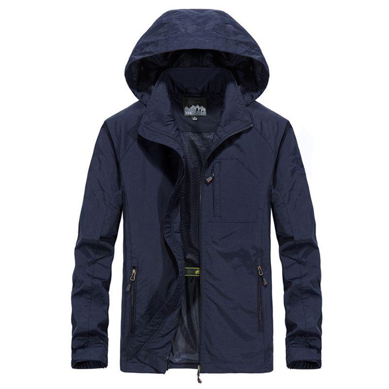 

Mens Hooded Waterproof Winter Warm Jacket Breathable Outwear Snow Overcoat Rain M королівський синій колір