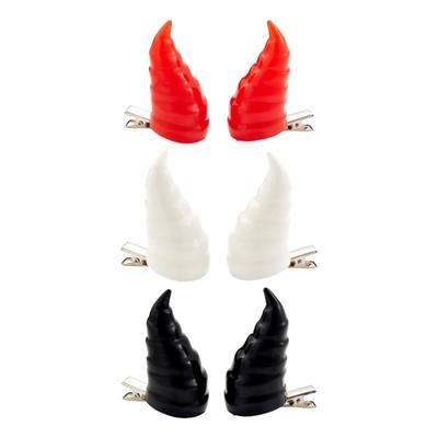 Beast Horn Hair Clip 2PCS Resin Cosplay Horn Headpiece For Costume Parties RolePlay Event And Theme Event Celebration