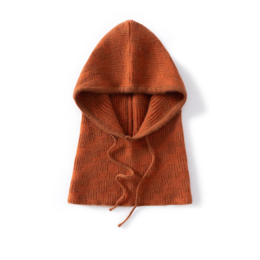 Balaclava hat wool hat women's winter pile hat showing face small knitted hat scarf scarf