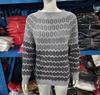 Women's European Retro Fair Isle Long Sleeve Color Block Knitted Sweater Top