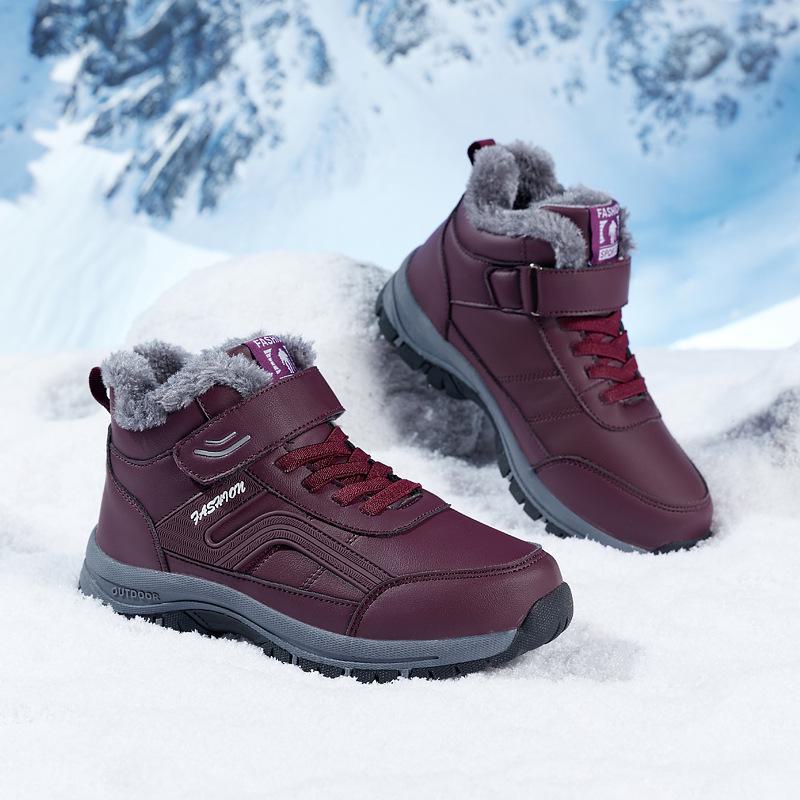 

Літні Водонепроникні Шкіряні Черевики для Ходьби для Літніх Людей - Товсті, Розширені, на Оксамитовій Підкладці, для Жіночого та Чоловічого Вуличного Спорту та Альпінізму female, 37 фіолетовий