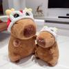 Capybara Lion Dance Hat Style Plush Toy - Cute Capybara Series Doll