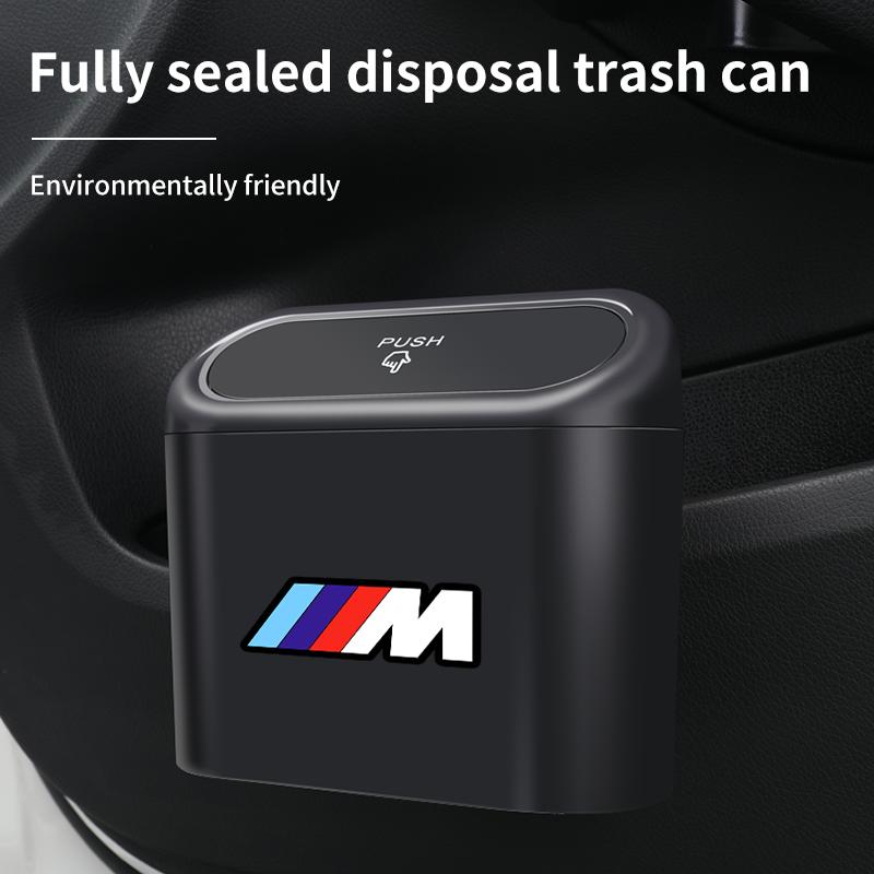 For BMW M E30 E34 E36 E39 E46 E52 E53 E60 E61 E62 E70 E71 E83 E84 E87 E90 E91 Valve Car Mounted Garbage Bin With Lid Hanging SU5