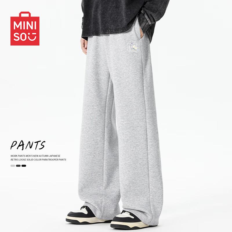 

MINISO Men s American Style Loose Flared Casual Sweatpants 3XL