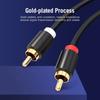 HIFI Stereo RCA Cable 2RCA To RCA Audio Cable Male To Male Aux Cables for Home Theater HDTV DVD Loudspeaker Box Power Amplifier