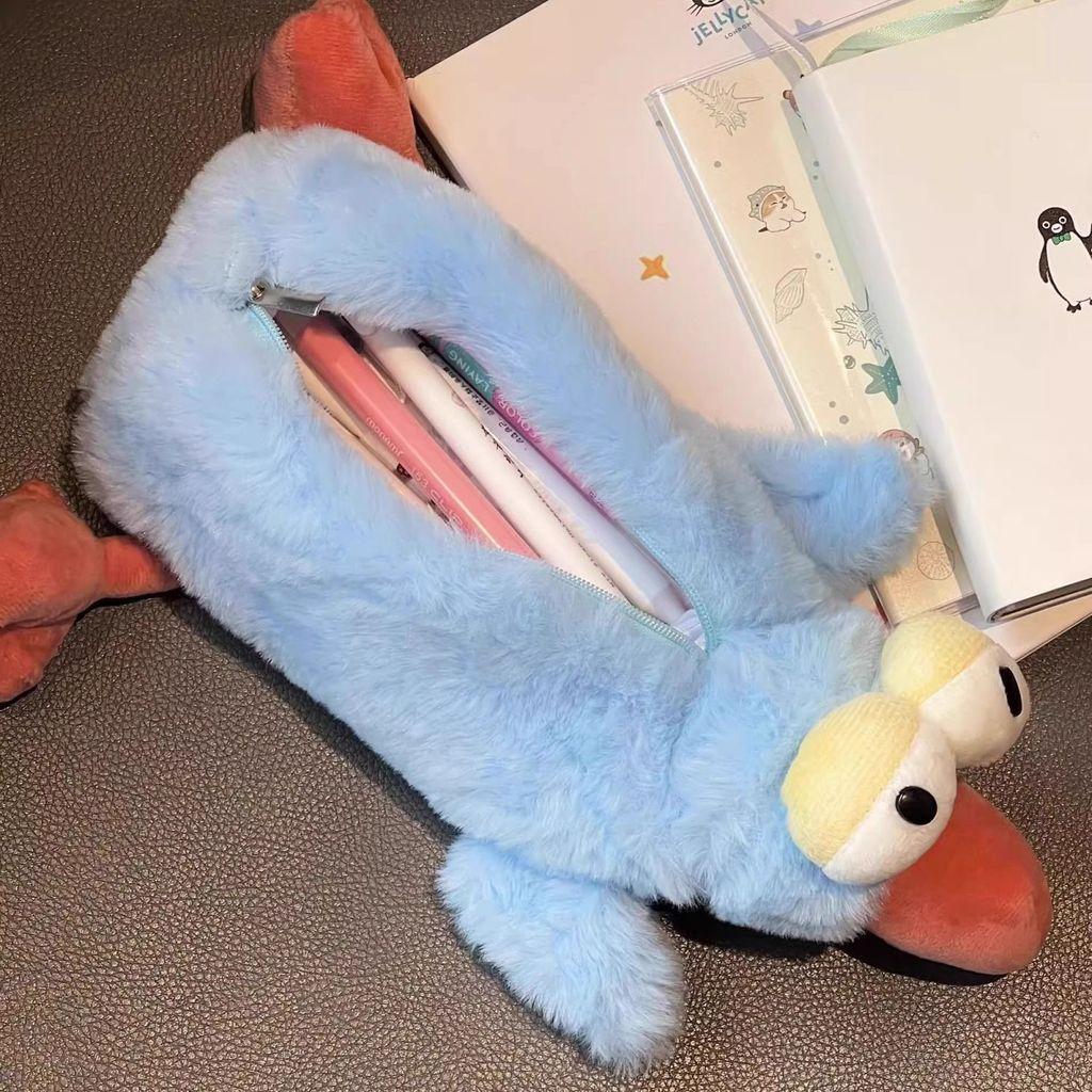 Bird Robin Plush Pencil Case With Soft Fabric For Students And School Supplies