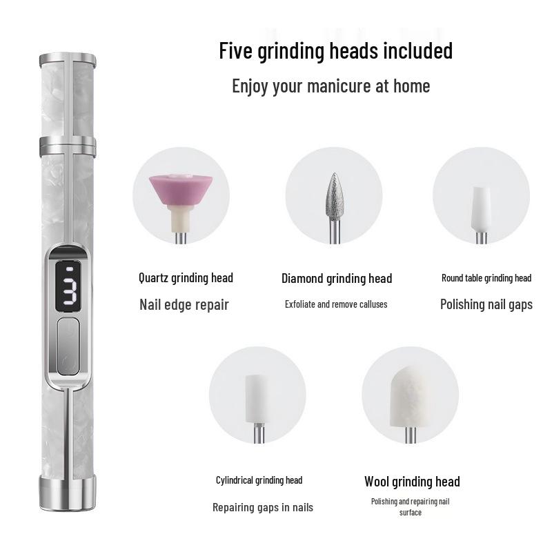 Tragbare elektrische Nagel Schleif- und Poliermaschine für Maniküre und Entfernung abgestorbener Haut