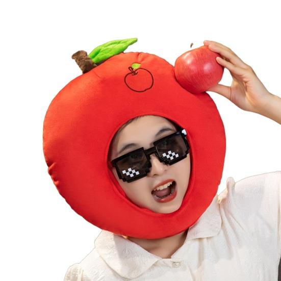 Foto clona Jasné barevné tvar ovoce jídlo Měkká plyšová pokrývka hlavy Otvor pro obličej Kostým internetové celebrity Párty rekvizita